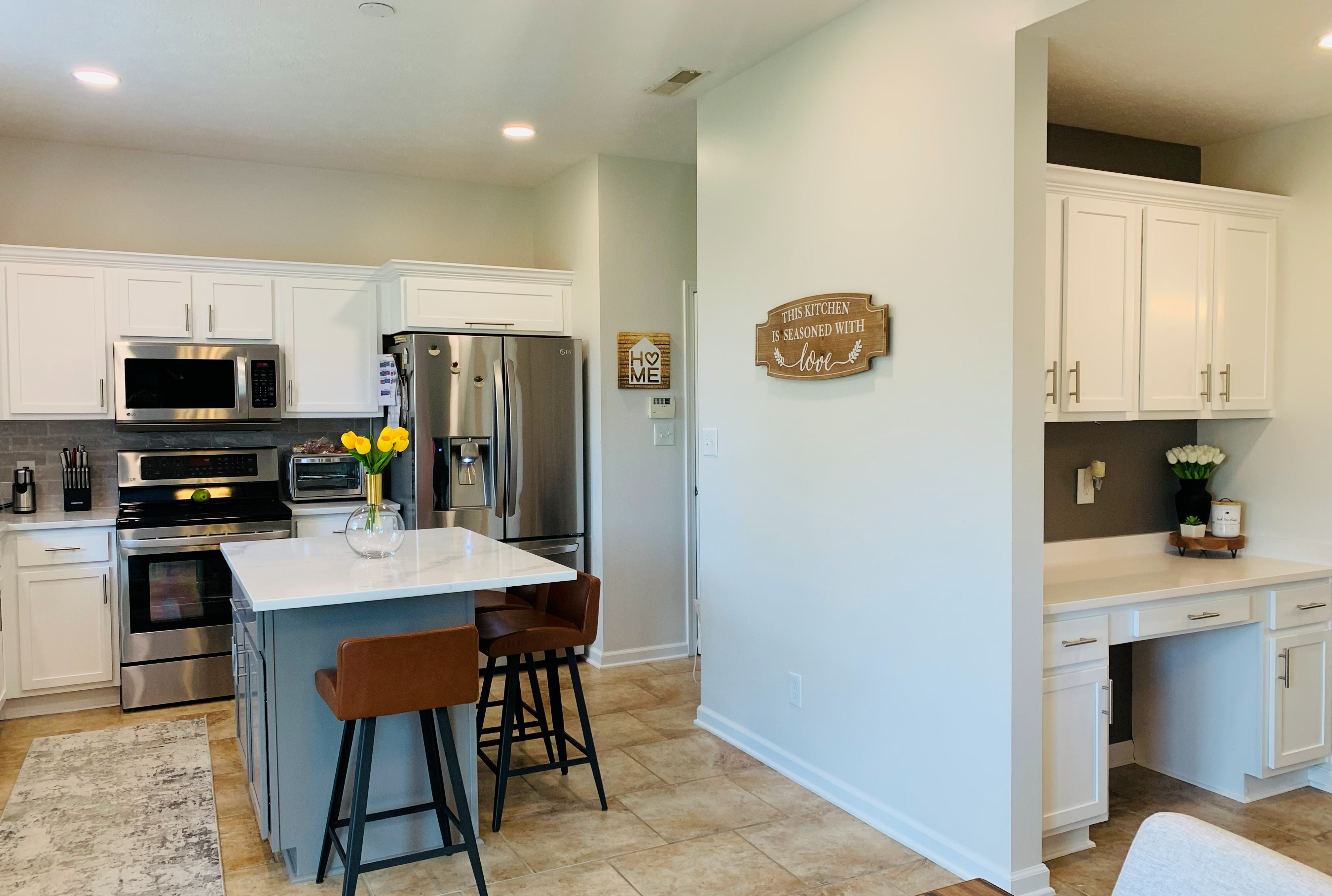 Second project — island and dining area
